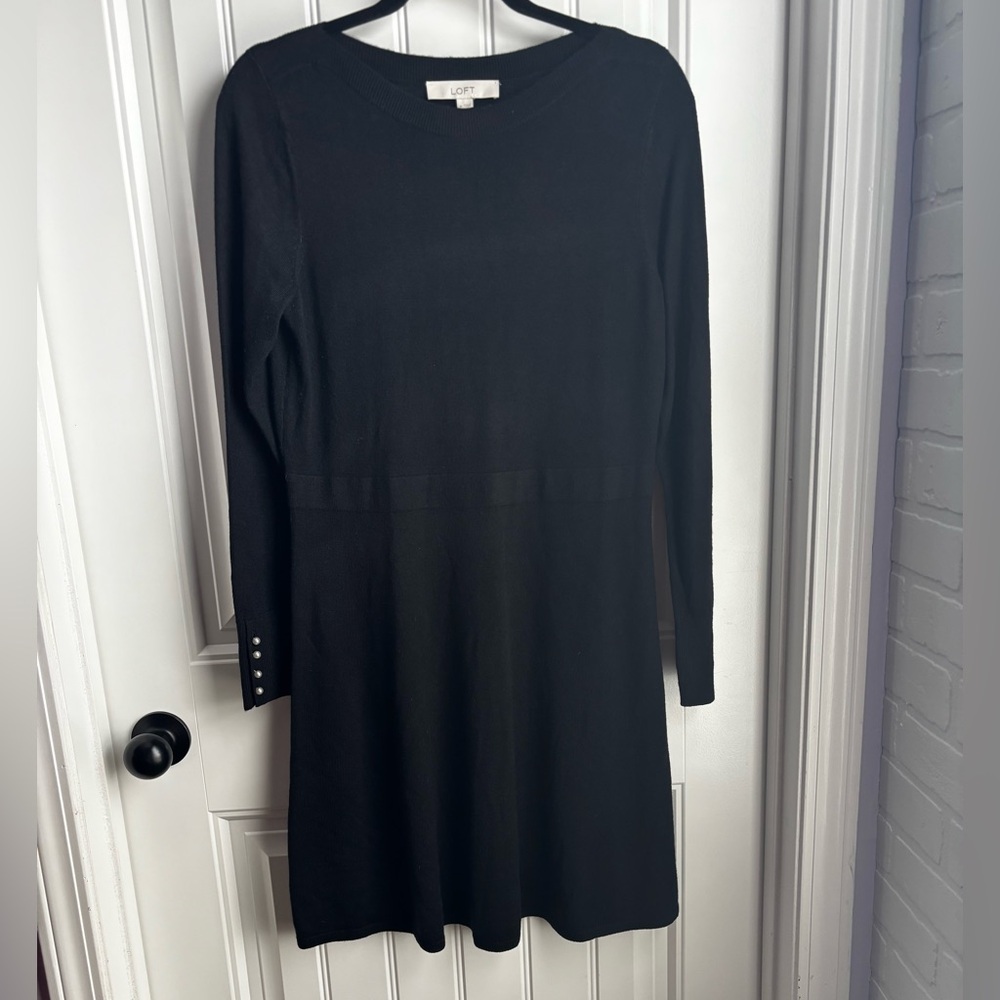 LOFT Elegant Black Sweater dress size M woman’s